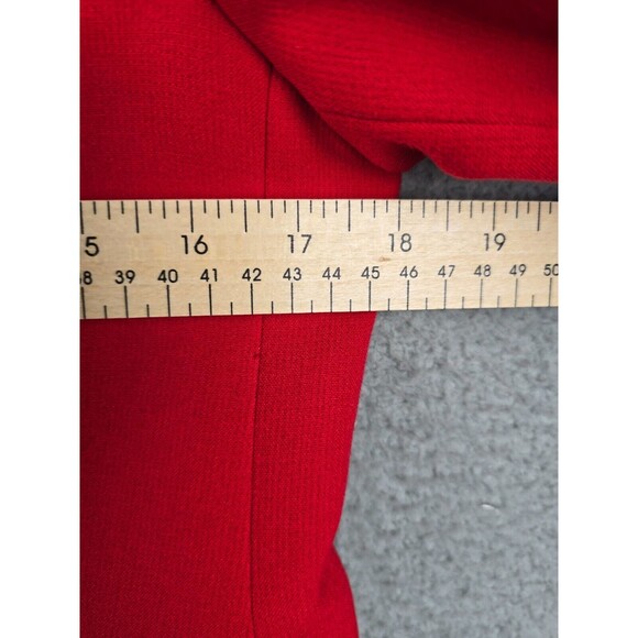 Ann Taylor Petite Blazer Jacket Womens 4P Red Career Professional Patriotic Chic - Picture 10 of 16
